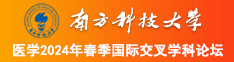 美女草逼网址南方科技大学医学2024年春季国际交叉学科论坛